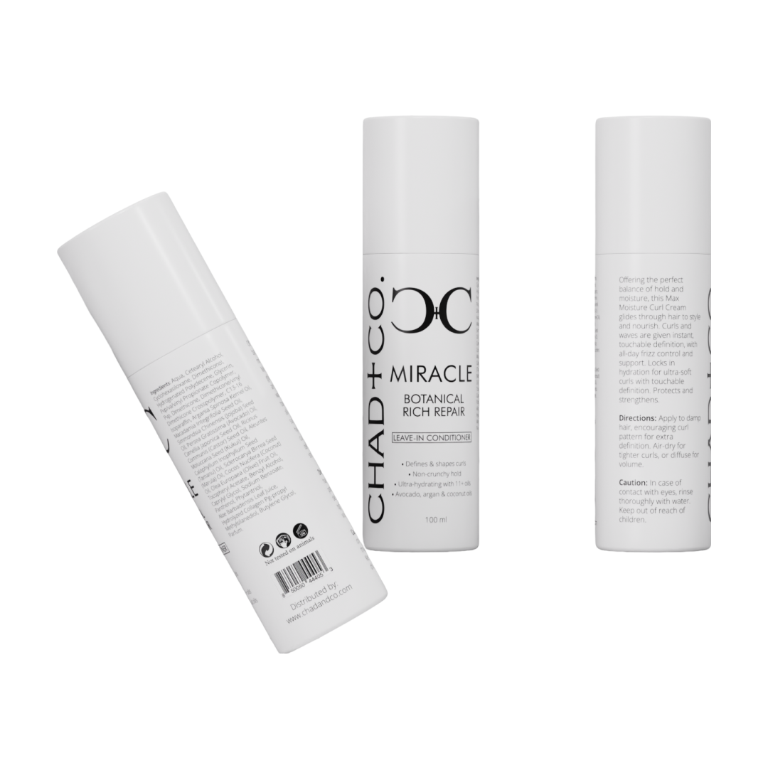 CHAD+CO Miracle Leave-In Conditioner bottle on a white background